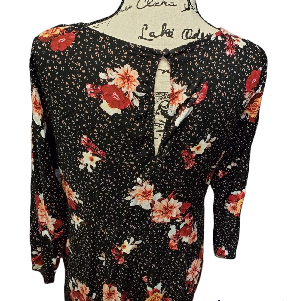 Torrid Floral & Leopard Print Dress - Size 2 - Picture 6 of 11